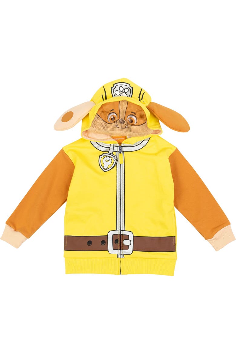 Fleece Zip-Up Hoodie, Alternate, color, Rubble Yellow