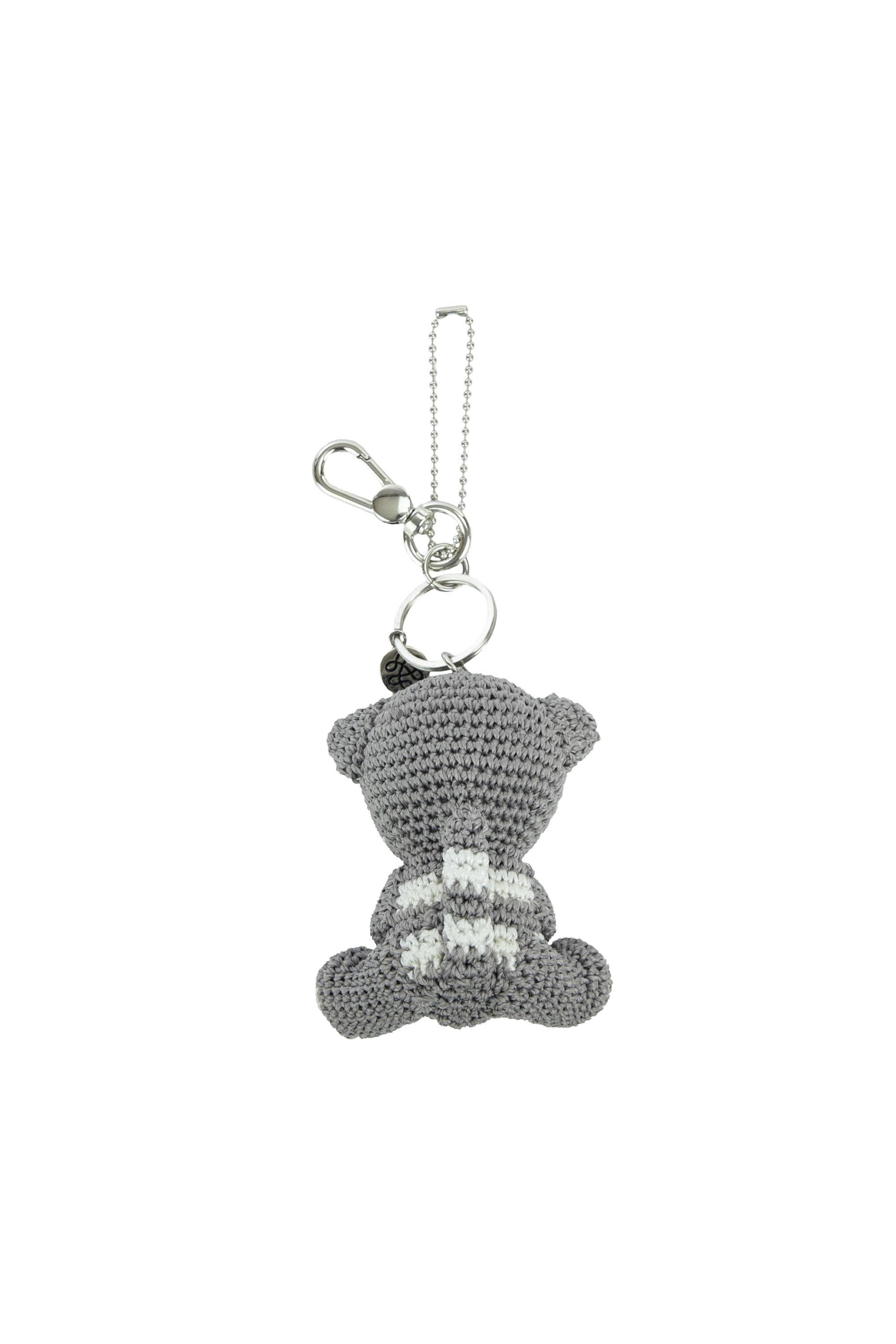 Yarnicharmz Hand Crochet Dangle - Grey Cat, Alternate, color, Grey Cat