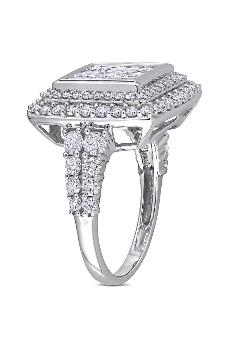 Julianna B. Diamond Cluster Double Halo Ring 14k, Alternate, color, 14K White Gold