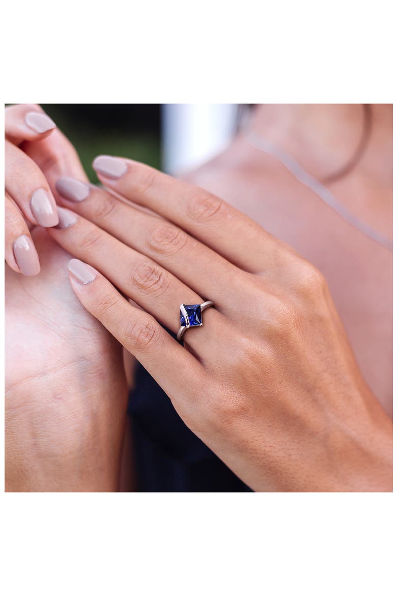 Lab-Grown Blue Sapphire Ring, Alternate, color, BLUE