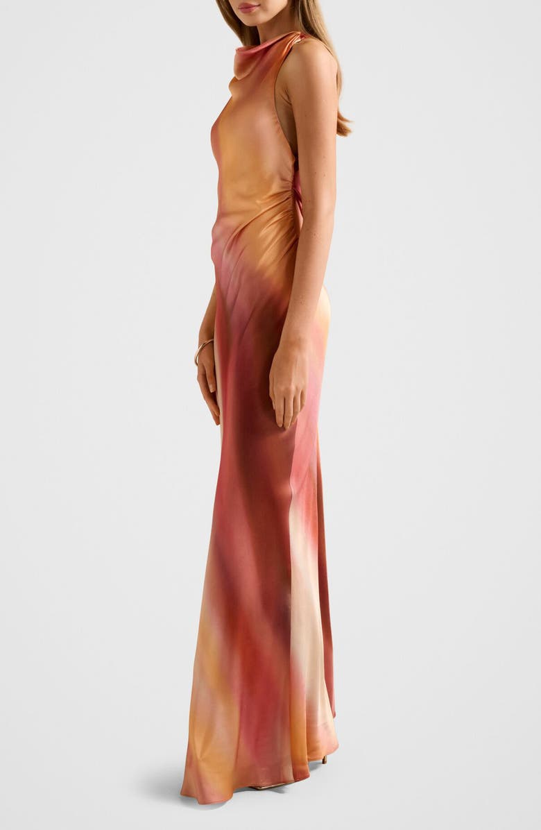 Ever New Andie Satin Open Back Maxi Dress, Alternate, color, Soraya Ombre