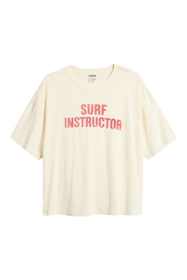 Surf Instructor Linen & Cotton Graphic T-Shirt, Main, color, VINTAGE WHITE