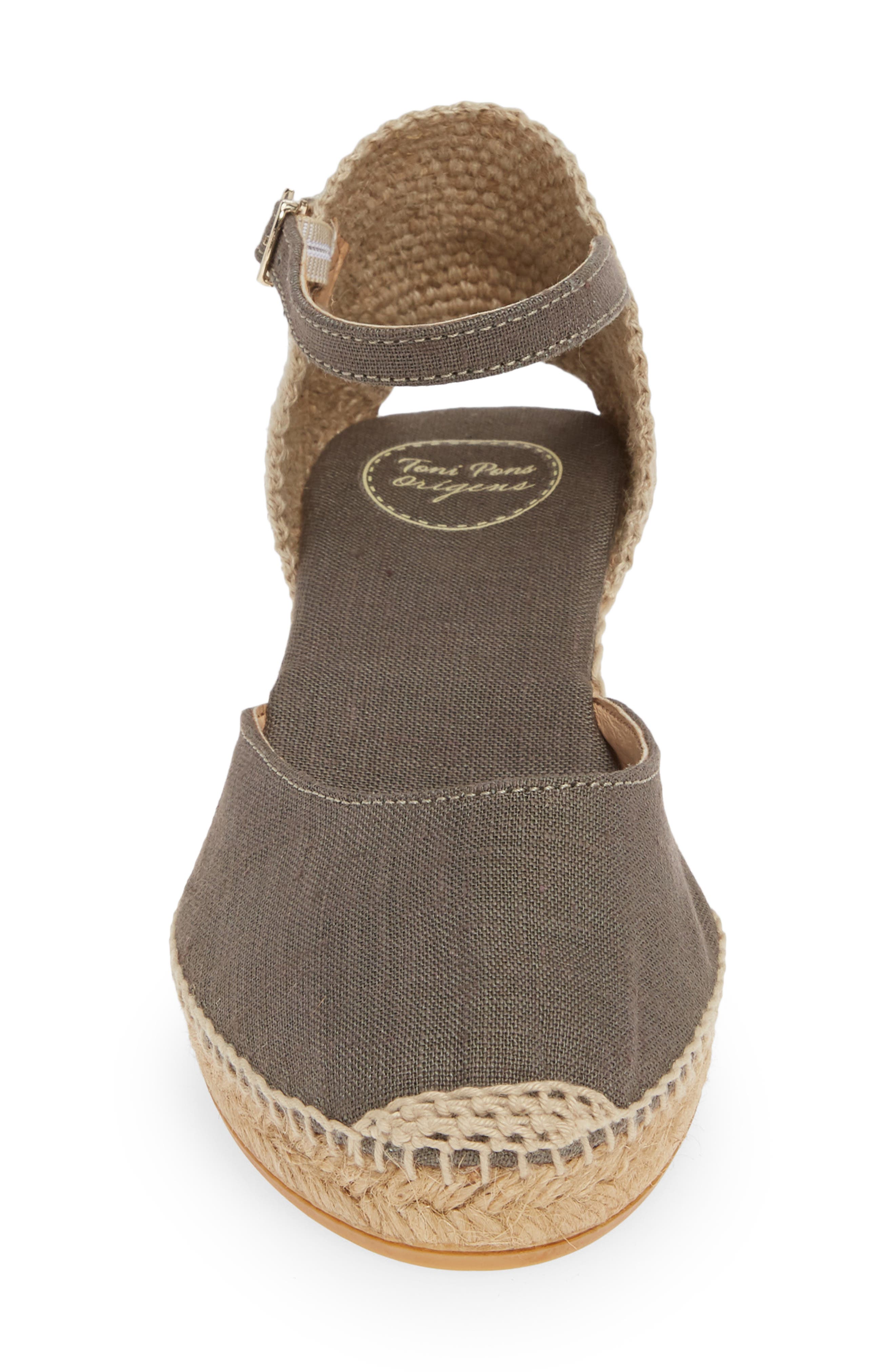 Toni Pons 'Caldes' Linen Wedge Sandal, Alternate, color, 