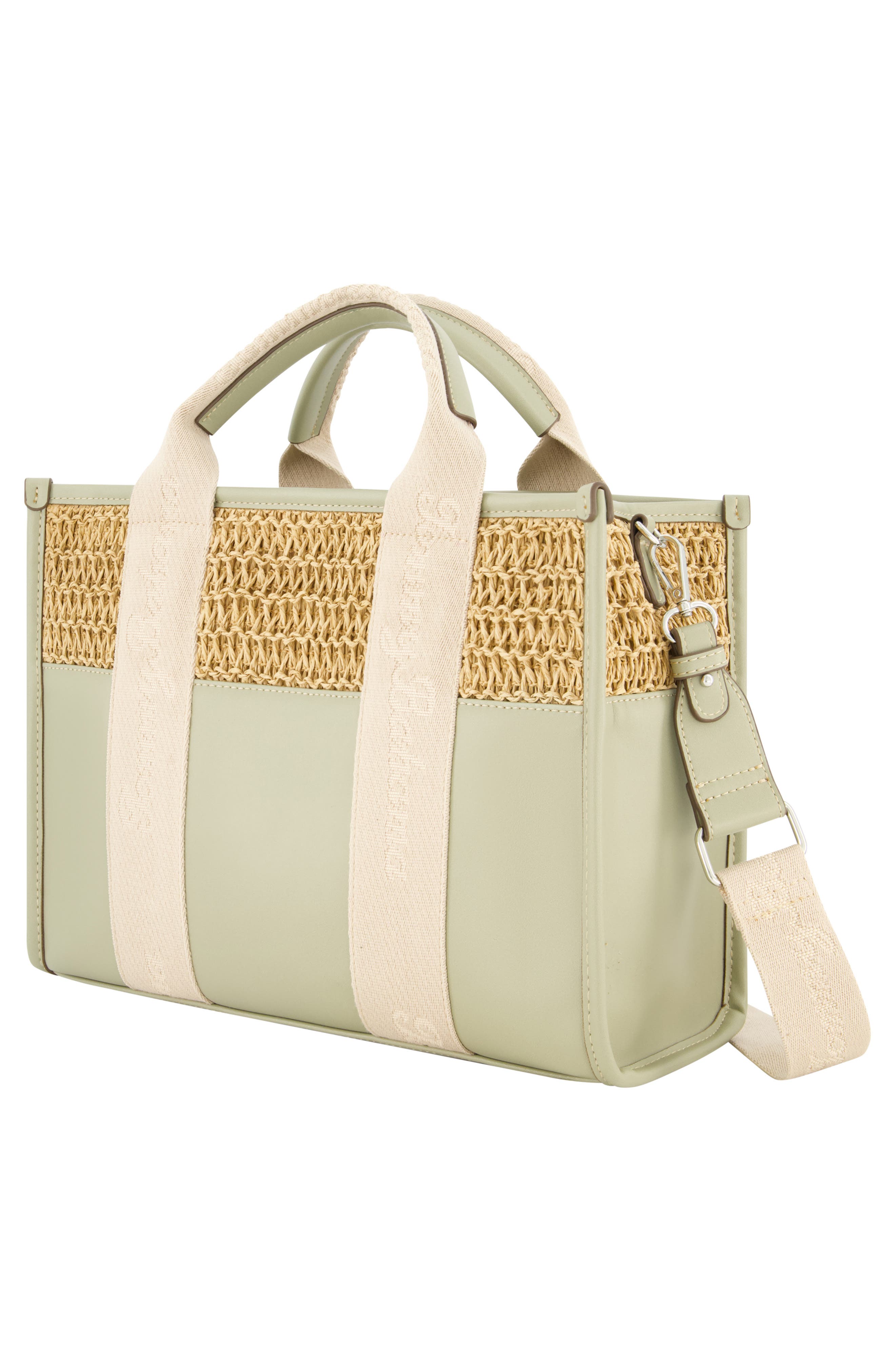 Tommy Bahama Raffia Web Strap Modern Tote Bag, Alternate, color, Sage