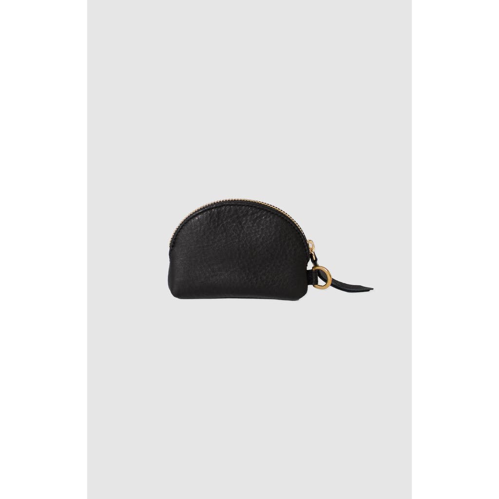 Tah Half Moon Coin Pouch In Black