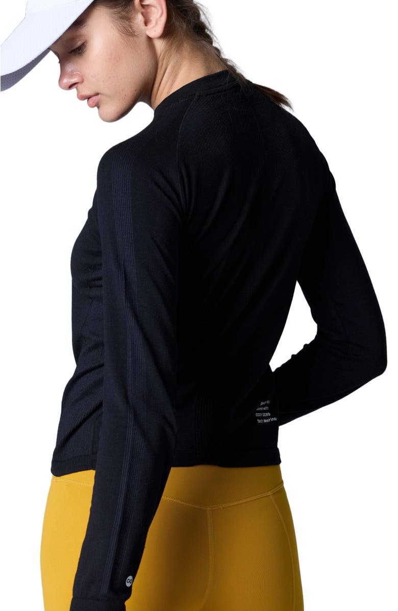 COZY ZERO Tech Merino Classic Fit Long Sleeve Base Layer, Alternate, color, Black