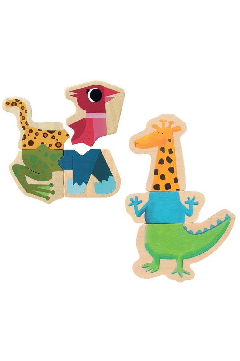 Magnetic Animal Puzzle Set - 14 Silly Animal Puzzles, Alternate, color, blue