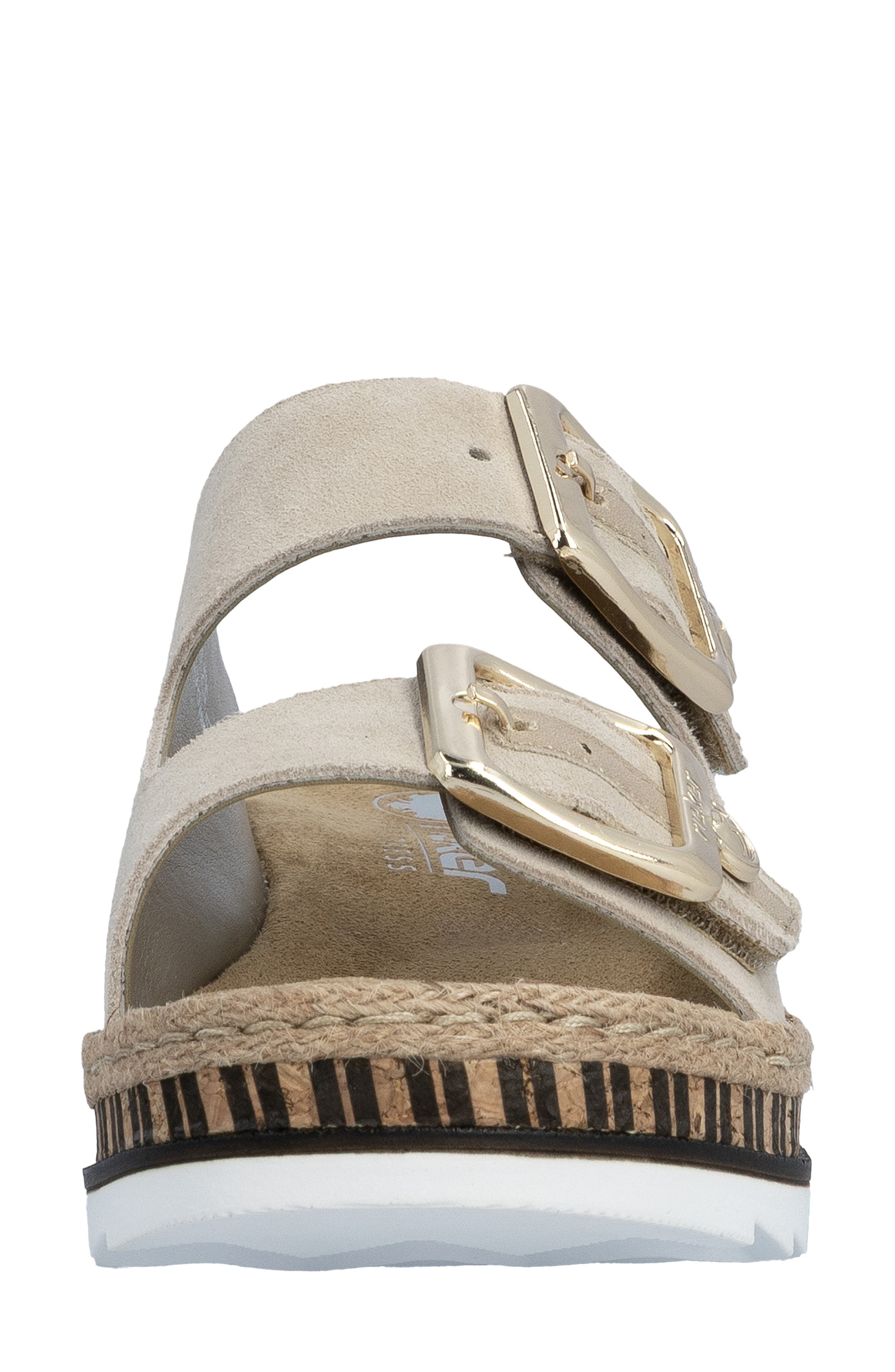 Rieker Regina 55 Slide Sandal, Alternate, color, Iceberg/ Beige