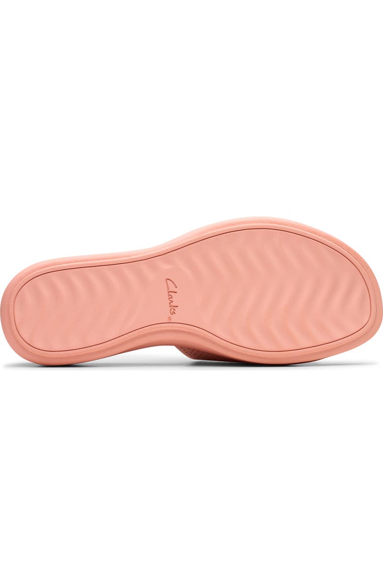 Clarks<sup>®</sup> Drift Twist Wedge Slide Sandal, Alternate, color, Peach