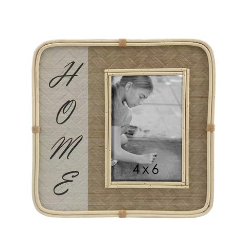 Home Rounded Weaving 4x6 Photo Frame