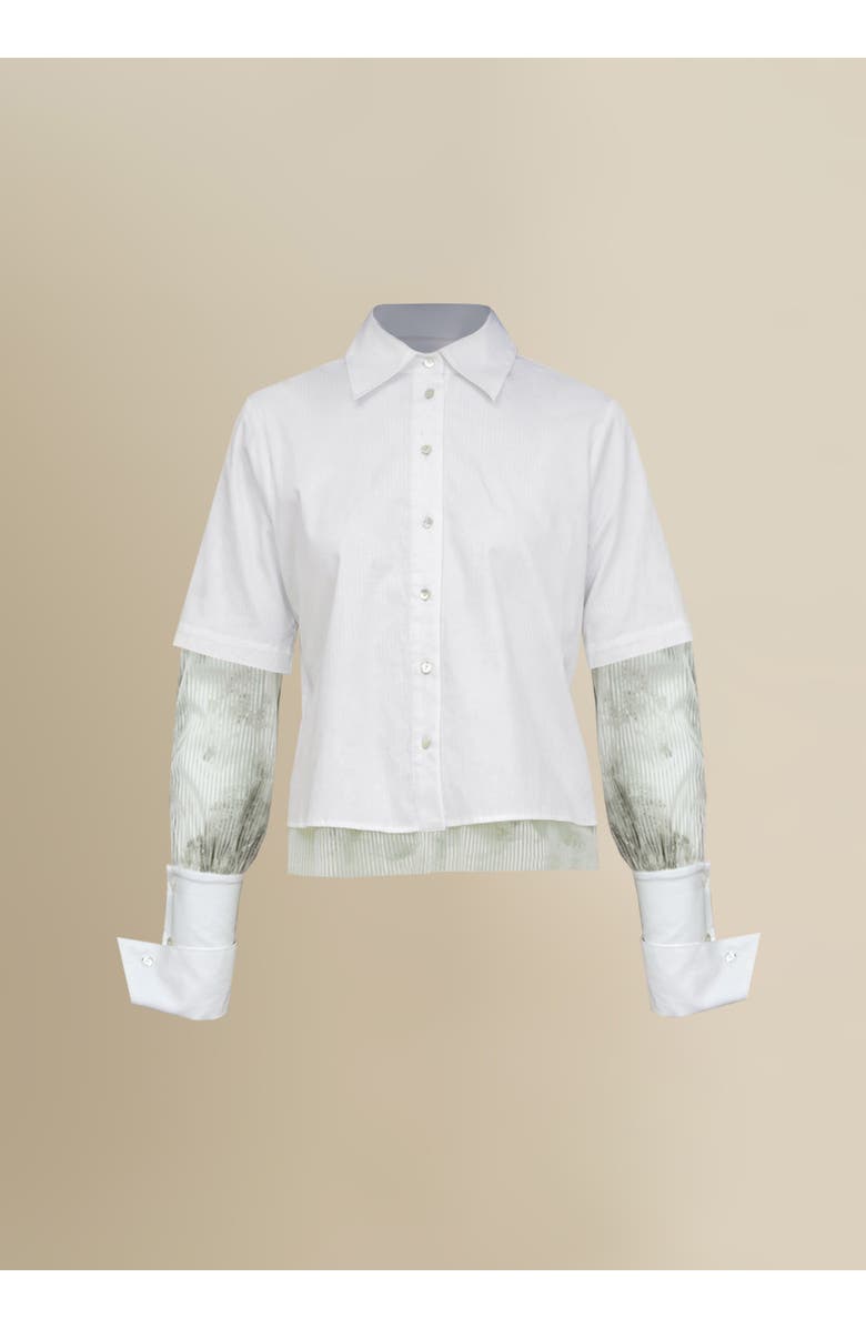 Contessa Mills Aradia Collared Cotton Poplin Shirt, Main, color, White
