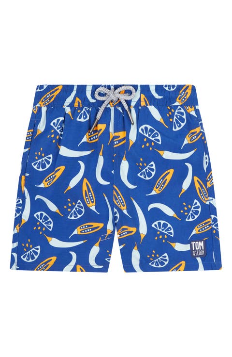 Kids' Chili Print Performance Swim Trunks (Big Kid)