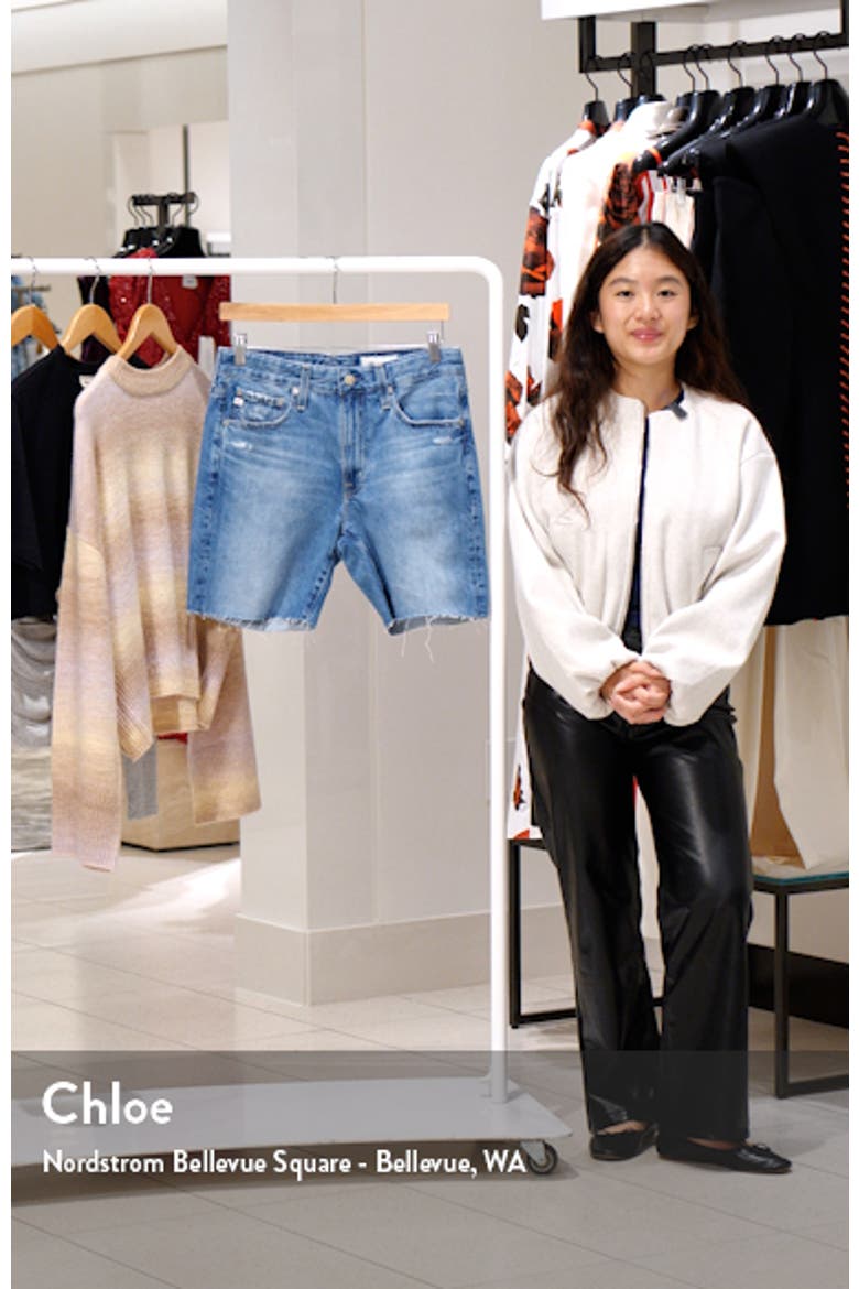 Ex-Boyfriend Distressed Raw Hem Mid Length Denim Shorts video