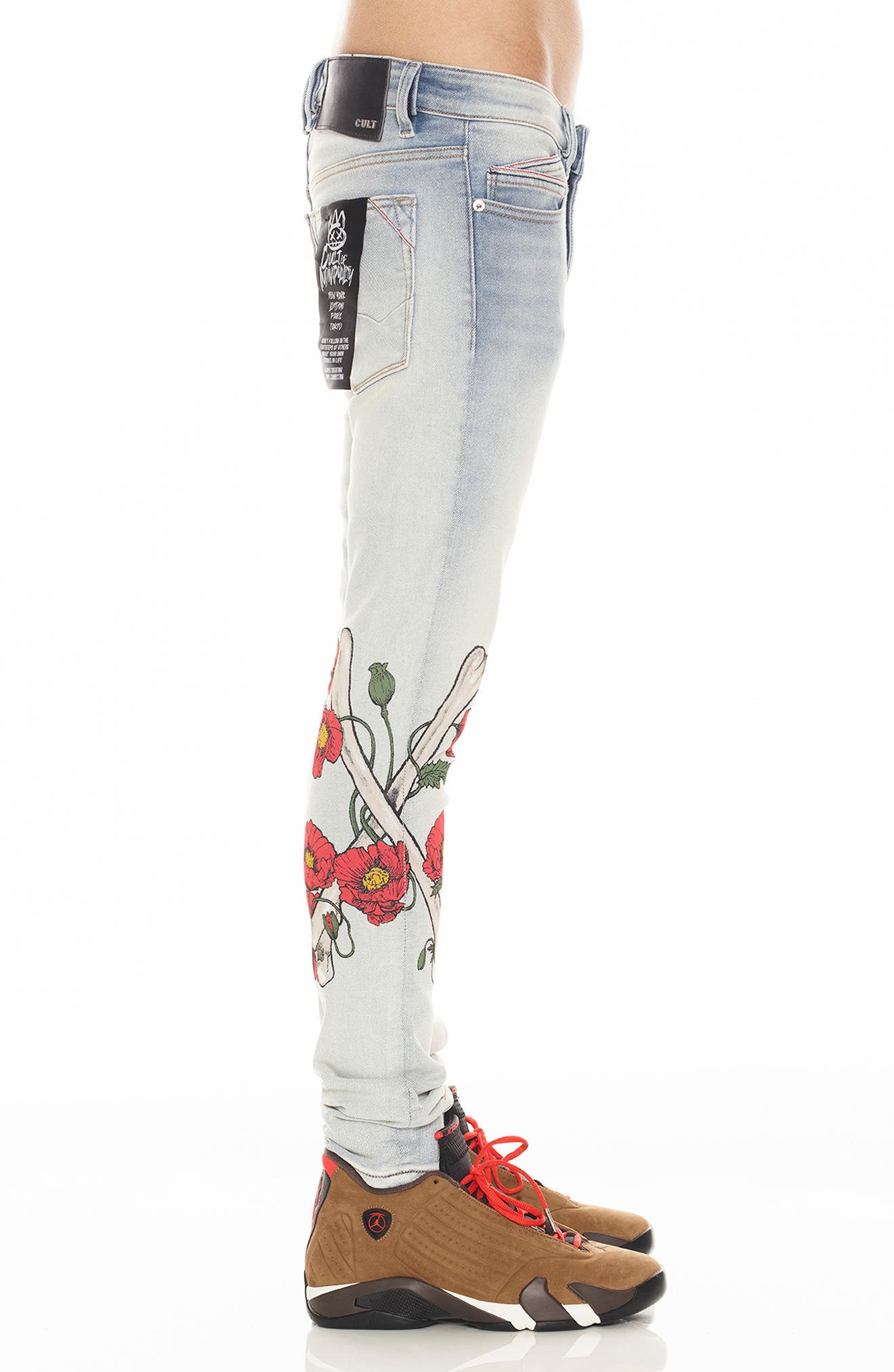 Cult of Individuality Punk Embroidered Super Skinny Jeans (Men ...