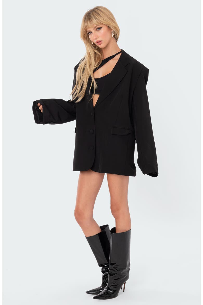 Hailey Oversize Blazer, Alternate, color, BLACK
