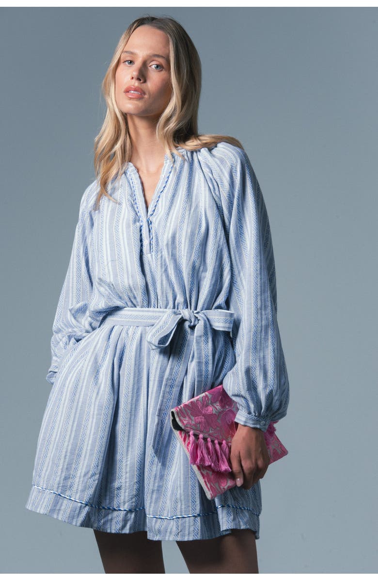 The Shirt by Rochelle Behrens The Taryn Dress, Alternate, color, Blue Tribal Stripe