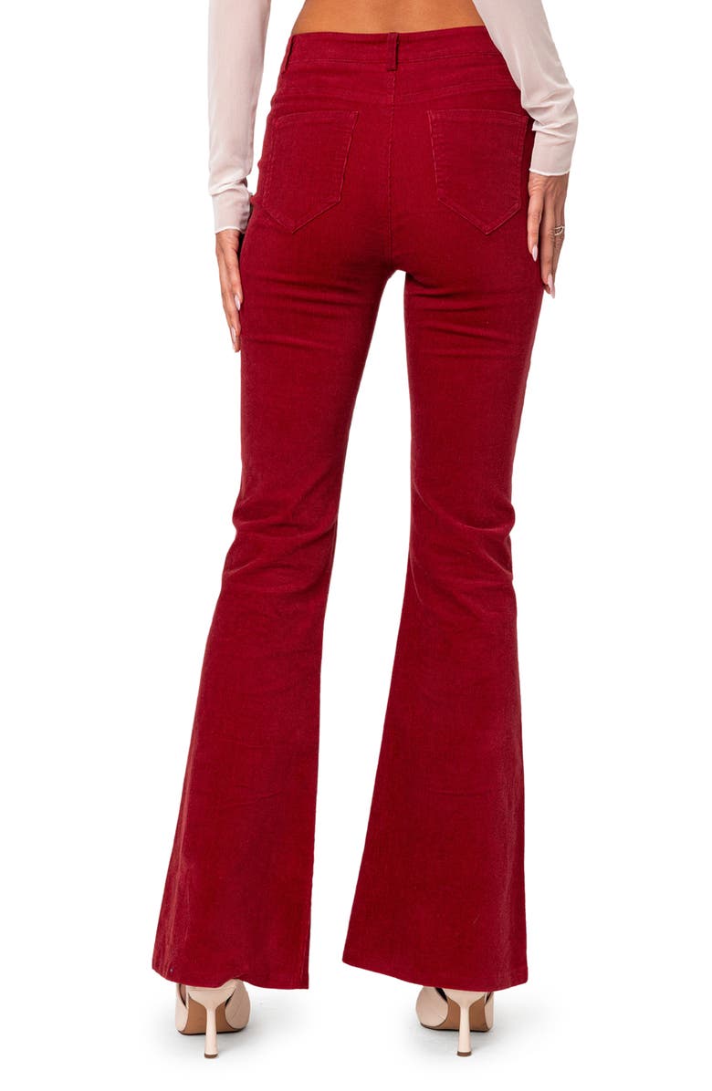 EDIKTED Tony Corduroy Flared Pants, Alternate, color, 