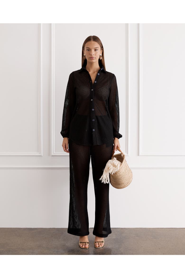 Odilia Beach Shirt, Alternate, color, Fonce