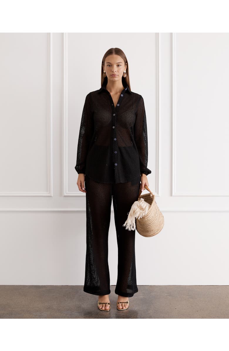 Aqua Blu Odilia Beach Shirt, Alternate, color, Fonce