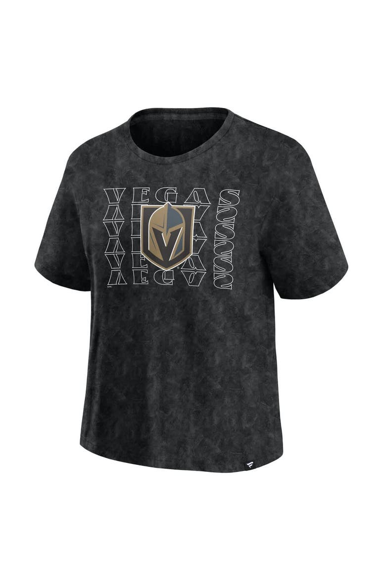 Women's Fanatics  Black Vegas Golden Knights Faded Wash T-Shirt, Alternate, color, Black