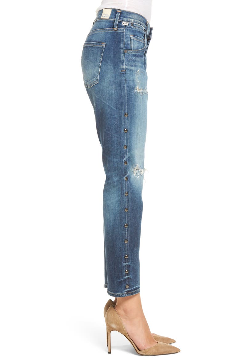 Emerson Slim Boyfriend Jeans, Alternate, color, STUDDED STETSON
