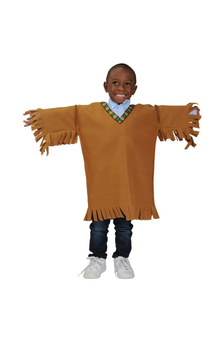 Kaplan Early Learning Company Festive Multiethnic Native American Boy Garment, Main, color, Brown