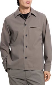 Theory Overshirt in Precision Ponte Jacket