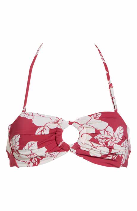Roxy Hibiscus Hideaway Ring Bandeau Bikini Top