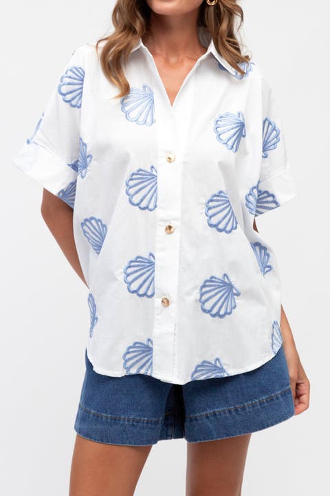 Shell Embroidered Shirt