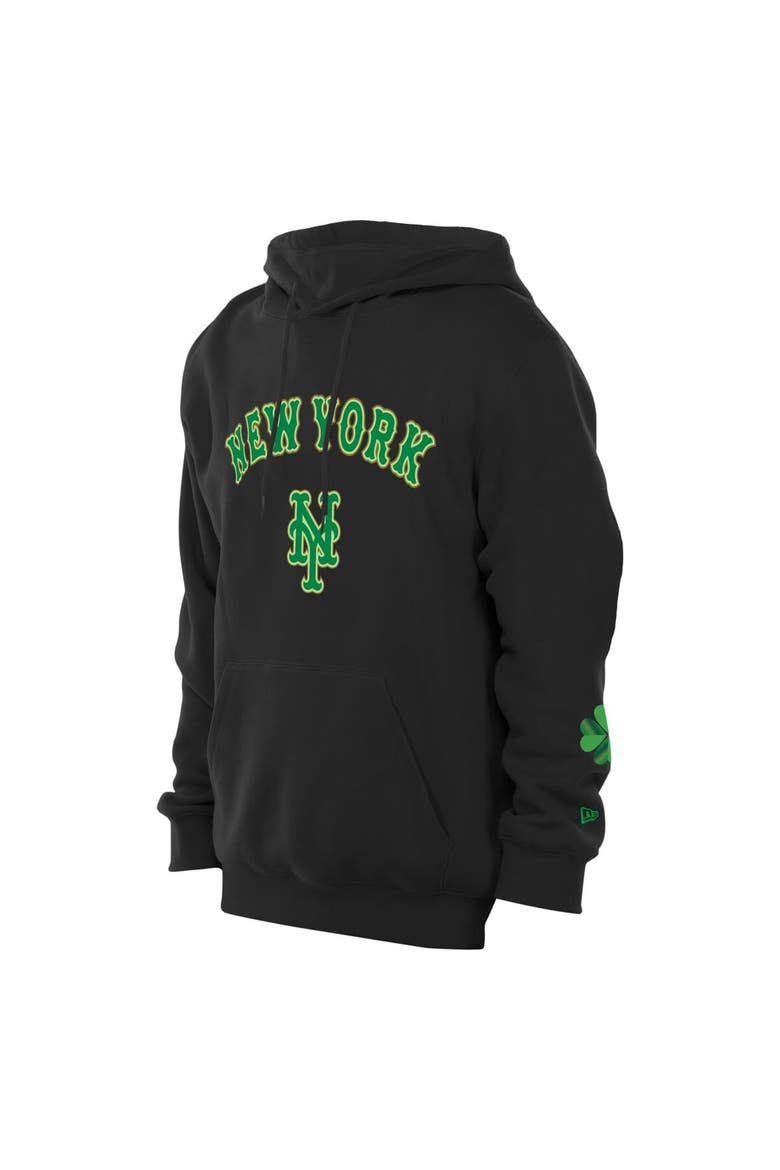 Men's New Era  Black New York Mets 2026 St. Patrick's Day Fleece Hoodie, Alternate, color, Black