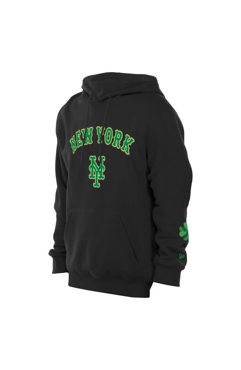 New Era Men's New Era  Black New York Mets 2026 St. Patrick's Day Fleece Hoodie, Alternate, color, Black