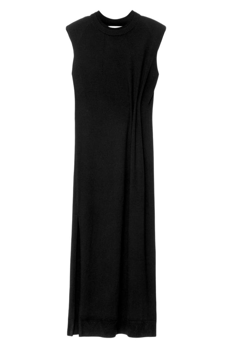 Kayla Merino Wool Dress, Alternate, color, BLACK