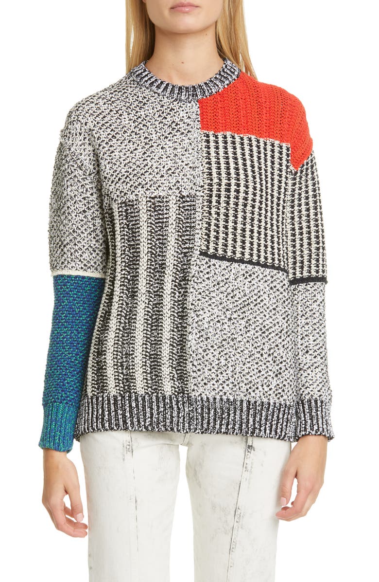Stella McCartney Mixed Texture Sweater, Main, color, 