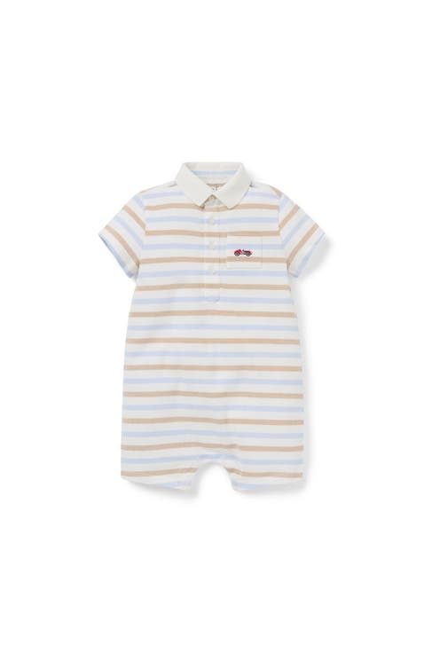 Baby Striped Race Car Romper (Infant)