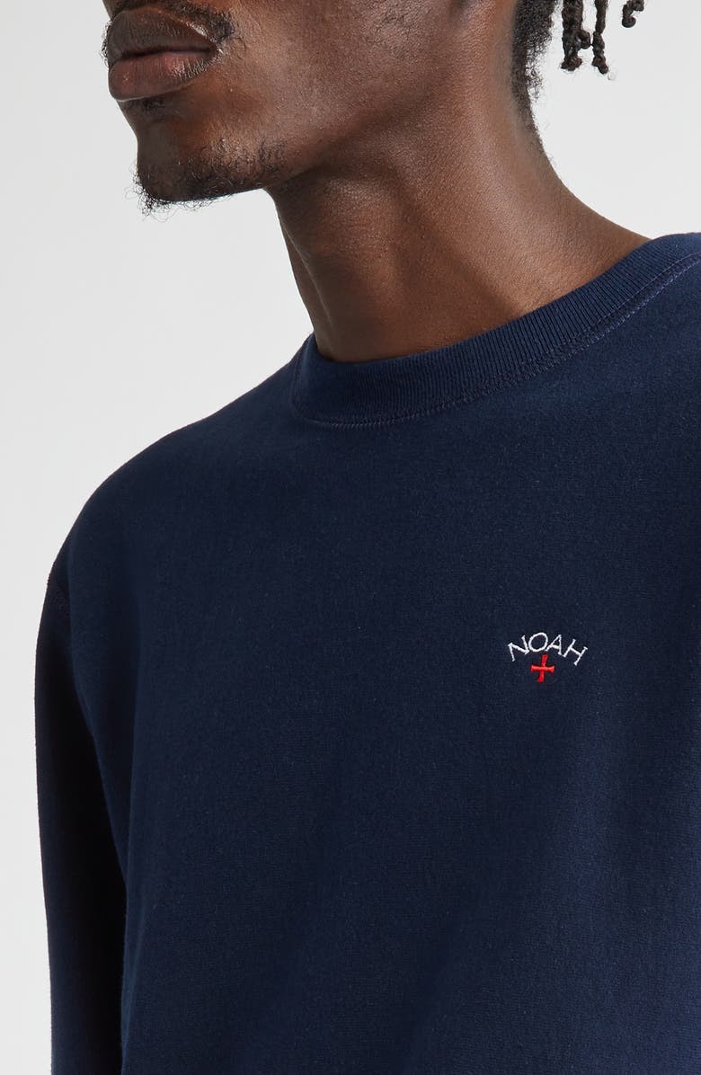 Noah Classic Cotton Crewneck Sweatshirt, Alternate, color, Navy