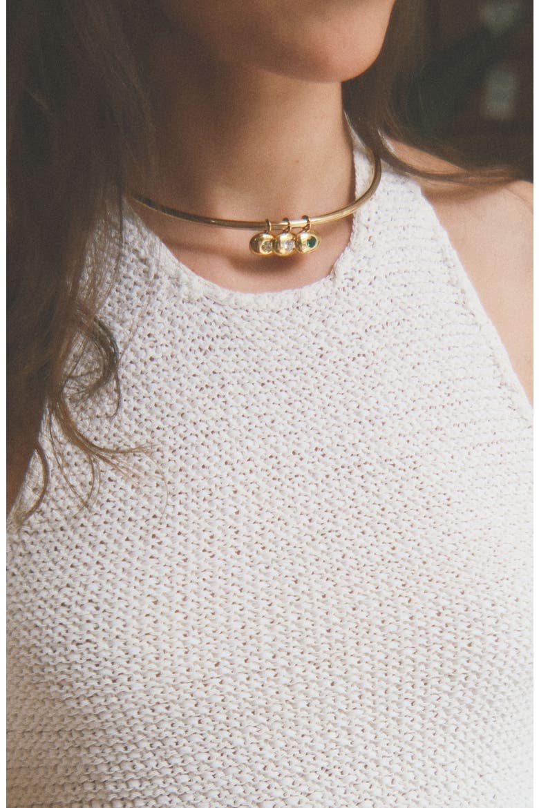 The Neck Cuff Necklace, Alternate, color, Gold