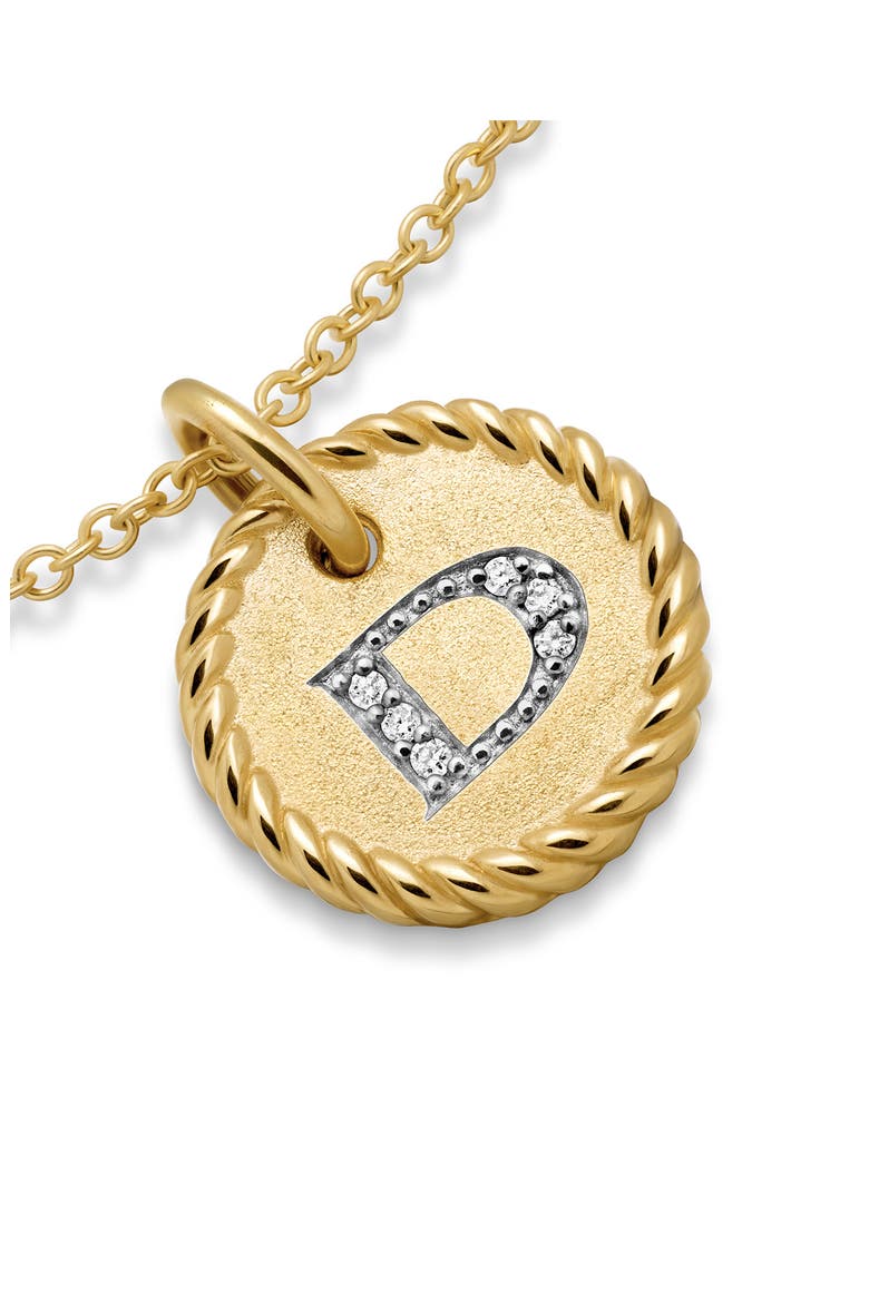 Cable Collectibles Diamond Initial Pendant Necklace, Alternate, color, D