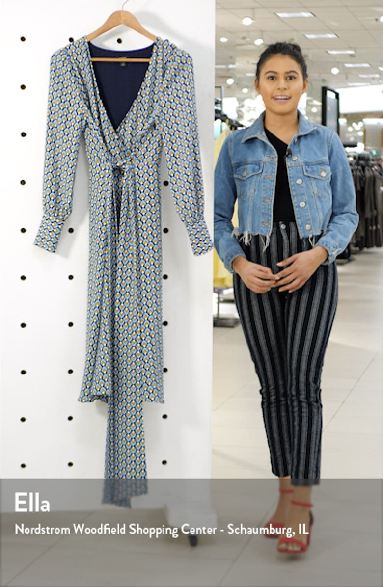 Long Sleeve Wrap Midi Dress, sales video thumbnail