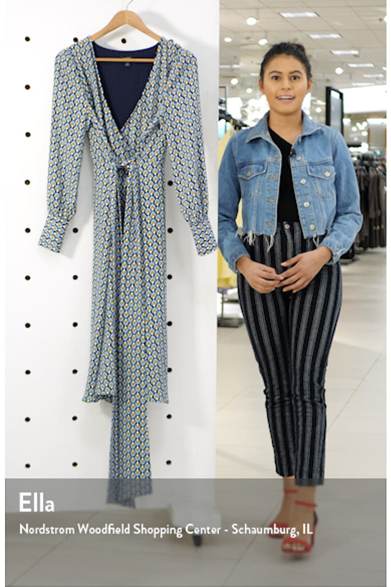 Long Sleeve Wrap Midi Dress video
