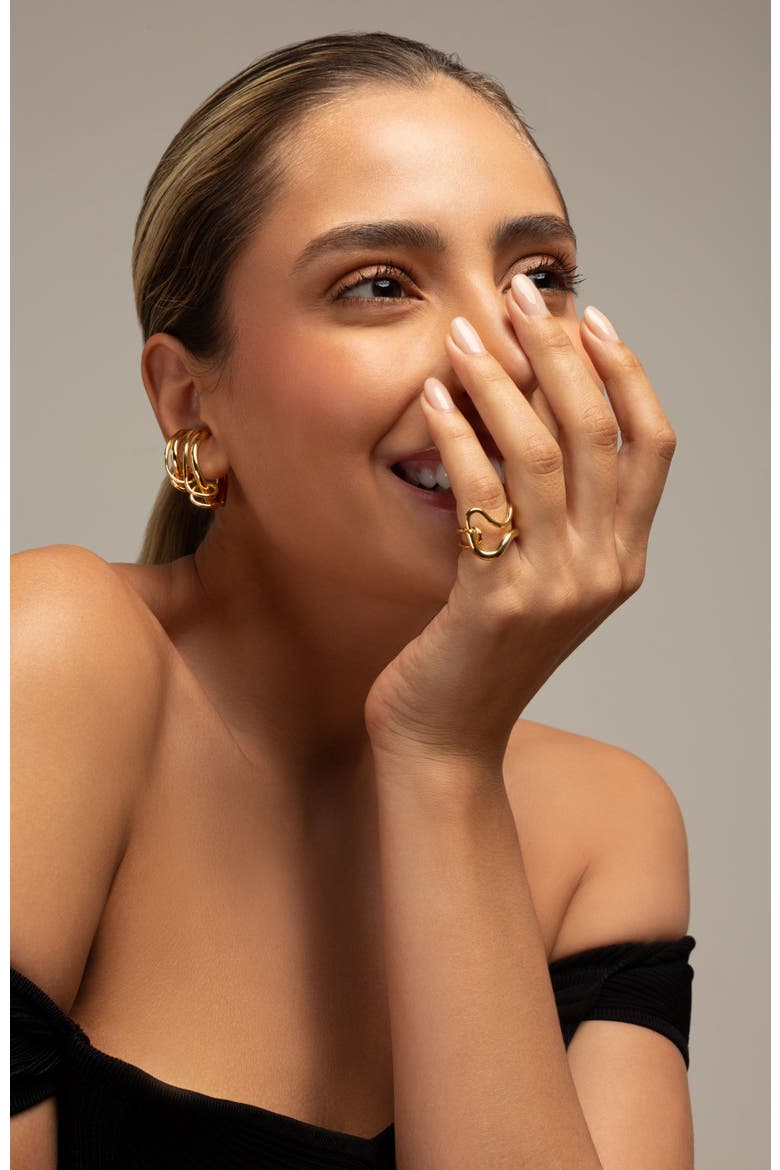 Cristine ring, Alternate, color, GOLD PLATE