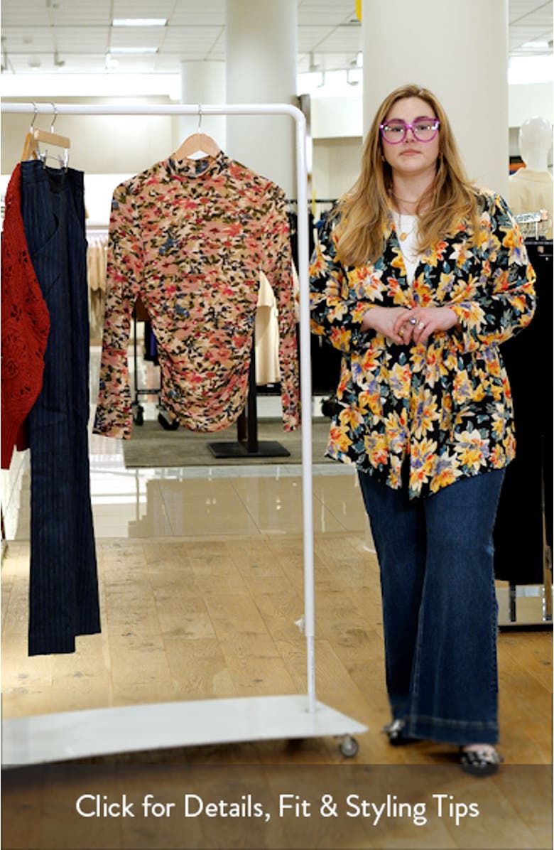 Ikat Tiny Flowers Jersey Top, sales video thumbnail