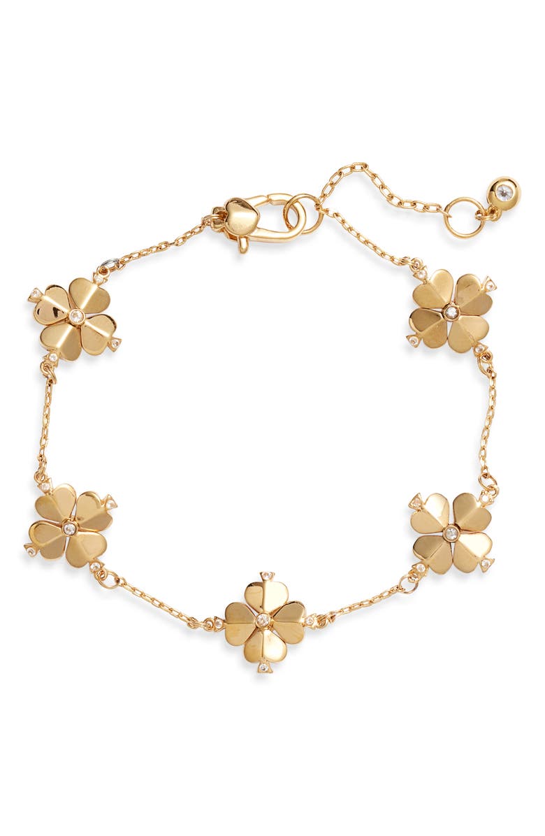 Kate Spade New York jewel clover chain bracelet, Main, color,