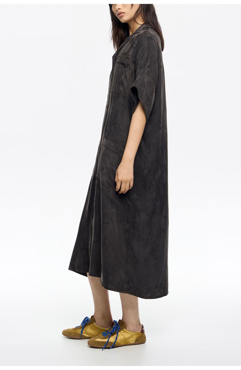 Bimba y Lola Long Shirt Dress, Alternate, color, Washed Black