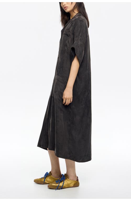 Bimba Y Lola Long Shirt Dress In Black
