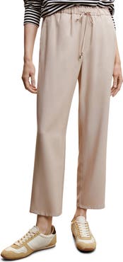 MANGO Drawstring Waist Flowy Pants
