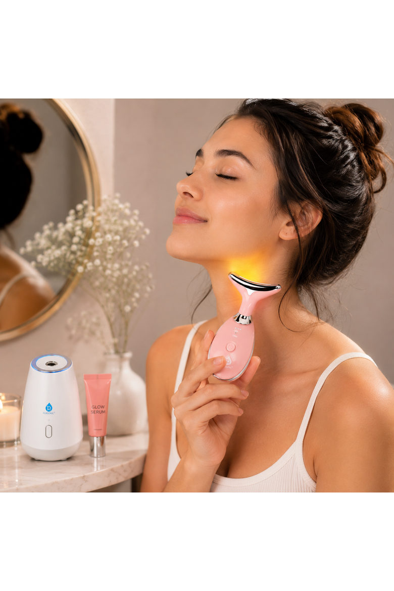 Spa & Set Facial Steamer & 7-in-1 LED Therapy Device, Alternate, color, Multicolor