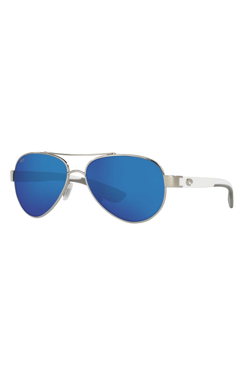 Costa Del Mar Loreto 56mm Mirrored Polarized Aviator Sunglasses, Alternate, color, 