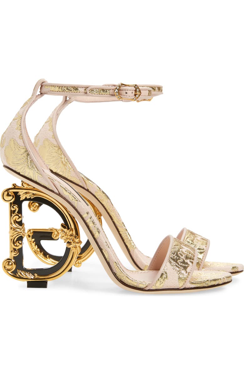Dolce&Gabbana Keira Baroque DG Heel Sandal, Alternate, color,