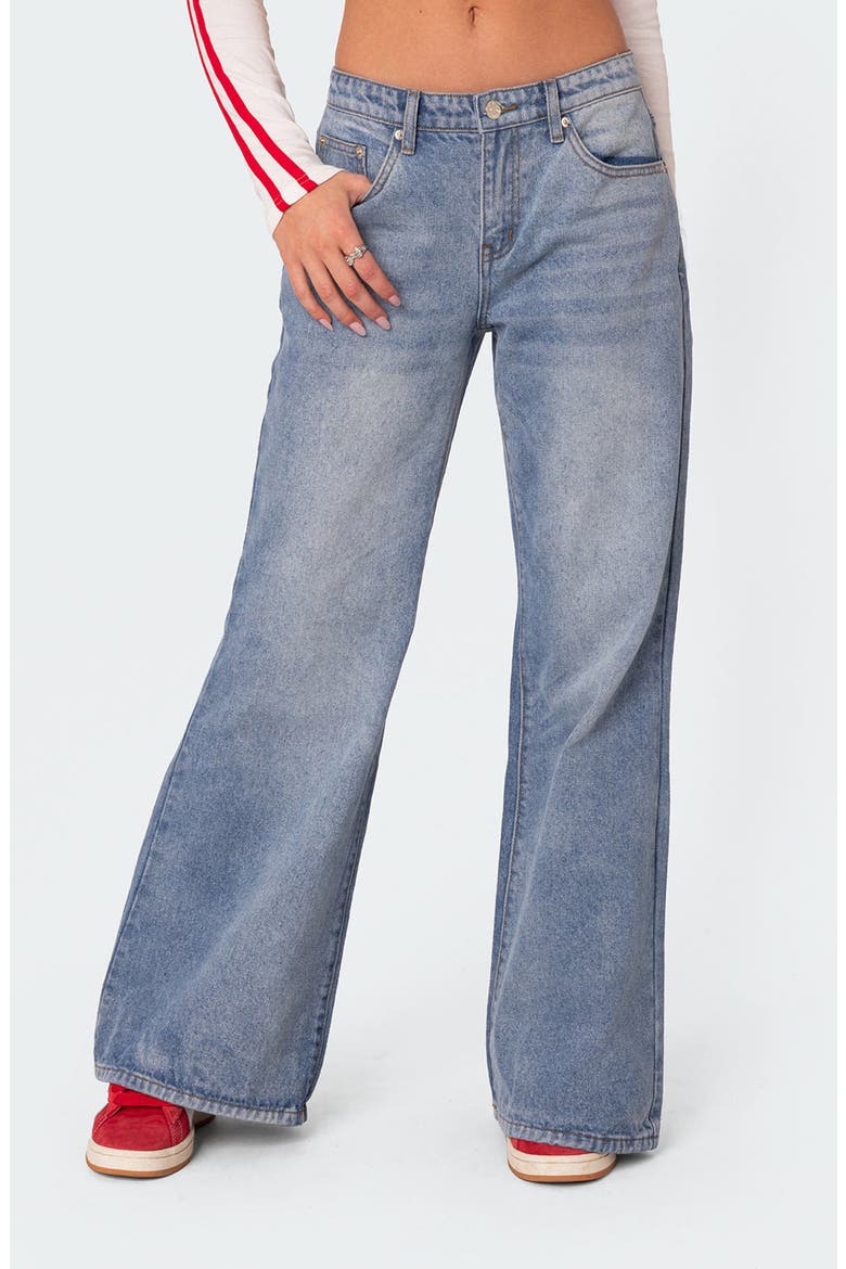 Low Rise Wide Leg Jeans, Alternate, color, LIGHT-BLUE