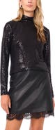 Vince Camuto Sequin Turtleneck Top